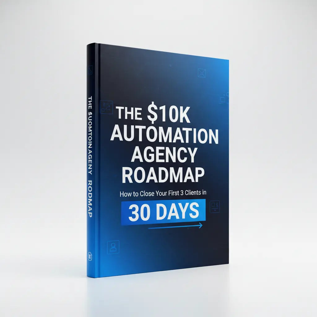 10K automation agency roadmap ebook cover for freelancers and consultants